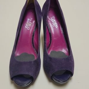 Franco Sarto purple block heel